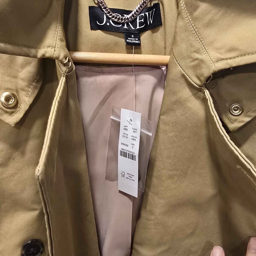 J. Crew Trench Coat New - Picture 6 of 10